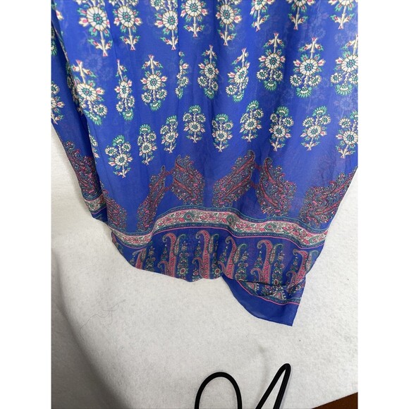 Soprano Women Blue Purple Pink Maxi Strapless Beach Casual Dress Size Large - Picture 5 of 7